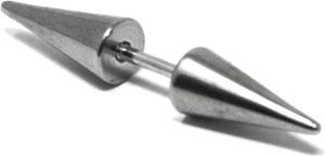 Oblique Unique Nieten Ohrring Spitzen Helix Ohrpiercing Ohrstecker Ohrschmuck Punk Gothic Damen Herren - silber