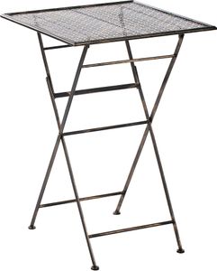 BELIANI Stolik ogrodowy balkonowy czarny metalowy składany styl shabby chic bistro wysoki stolik dla 2 osób