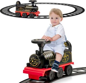 Elektro Zug zum Aufsitzen mit Gleis, 6V Kinder Elektroauto mit Musik & Licht, Kinderauto mit Stauraum, für Kinder ab 3 Jahren, Belastbar bis 25 kg (Schwarz) Elektro Zug zum Aufsitzen mit Gleis, 6V Kinder Elektroauto mit Musik & Licht, Kinderauto mit Stauraum, für Kinder ab 3 Jahren, Belastbar bis 25 kg (Schwarz)