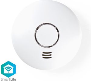 Nedis Smartlife Rauchmelder | WLAN | Batteriebetrieben | Sensorlebensdauer: 10 Jahre | EN 14604 | Max. Batterie-Lebensdauer: 24 Monate | Android™ / IOS | 85 dB | Weiss NE550691451
