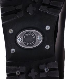 Angry Itch - 10 Loch Stiefel Rangers Schwarz  EU Echtleder