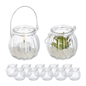 relaxdays Windlicht Glas 12er Set