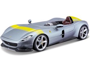 Bburago 18-36912 - Modellauto - Ferrari Monza SP1 Signature Edition (silber, Maßstab 1:43)