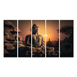 Buddha Statue Sonnenuntergang Buddha Purnima Vesak Tag Bilder