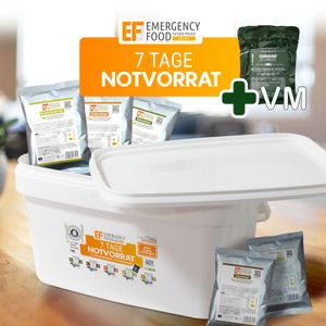 EF Emergency Food 7 Tage Notvorrat & Convar Feldküche Energie-Riegel
