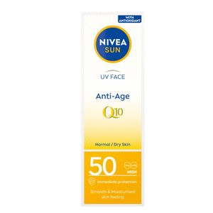 Nivea Sun UV Face Anti-Age Q10 Przeciwzmarszczkowy krem przeciwsłoneczny do twarzy SPF50, 50ml