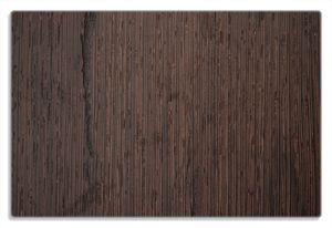 Wallario Frühstücksbrettchen aus Glas 20 x 30 cm mit rutschfesten Füßen, Motiv Holz-Optik Textur dunkelbraunes Holz
