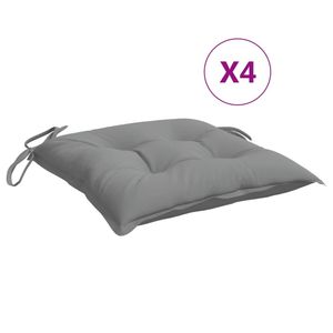 vidaXL Stuhlkissen 4 Stk. Grau 50x50x7 cm Oxford-Gewebe