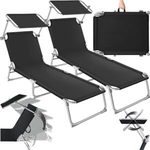 2er Set Gartenliege klappbar 190 x 68 x 28 cm