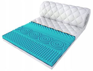 Matratzen Topper 120x190 cm aus massierendem Schaum 7 cm hoch, Härtegrad H3 Komfortabler