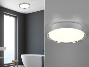 TRIO-Leuchten Deckenleuchte CLARIMO DH 33x9 cm silber Deckenlampe