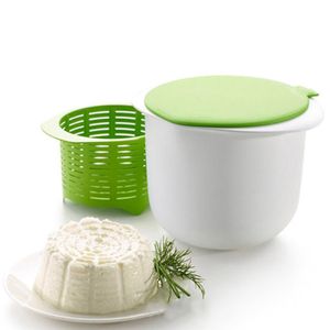 Forma na smetanový sýr, formy na sýr s návodem a recepty Freashy, kuchyňská mikrovlnná trouba na výrobu sýra, zelená barva