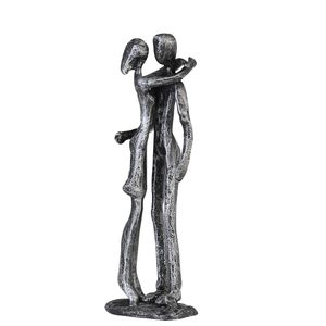 Casablanca by Gilde Dekofigur Design Skulptur Couple antik silber H. 18 cm,74603