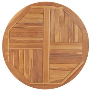 vidaXL Tischplatte Massivholz Teak Rund 2,5 cm 90 cm