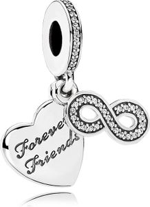 PANDORA zawieszka charm "Forever Friends" srebrna cyrkonia 791