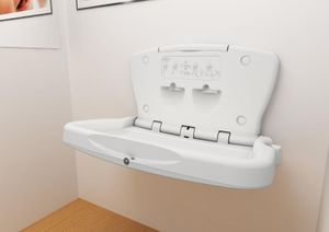 Vectair Systems Kunststoff klappbarer und horizontaler Wickeltisch, Farbe:Weiß