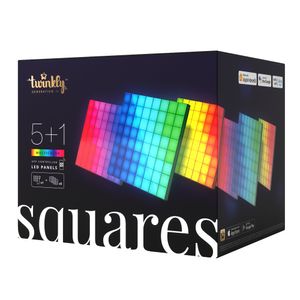 Twinkly Squares LED-Panels 7 Quadrate 64 RGB Pixels BT+WiFi schwarz