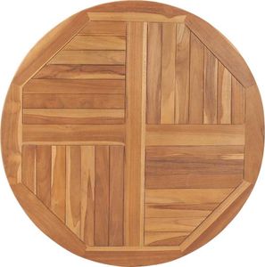 vidaXL Tischplatte Massivholz Teak Rund 2,5 cm 90 cm