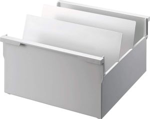 helit Karteitrog A4 quer lichtgrau unbestückt inkl. 2 Stellbrettchen