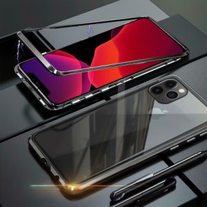 Hülle Magnet für iPhone 11 Pro Max Schutzhülle Cover Glas Handy Tasche Panzer Case