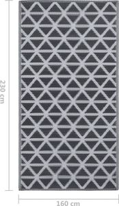 vidaXL Outdoor-Teppich Schwarz 160x230 cm PP