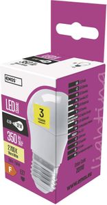 EMOS LED žárovka Classic Mini Globe / E27 / 4,1 W (32 W) / 350 lm / teplá bílá, ZQ1110