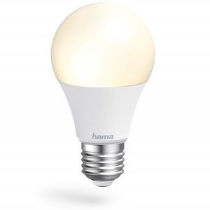 Hama 00176550 Smart WiFi Bulb compatible with Alexa / Google Assistant / App , E27, 10W, White up to 6500k.