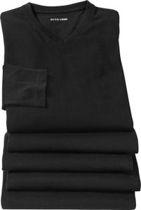 OTTO KERN 5er Pack Hr. Langarm-Shirts V-Ausschnitt, Designer-Qualität