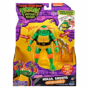 Teenage Mutant Ninja Turtles Michaelangelo Mutant Mayhem Deluxe Ninja Shouts Figure