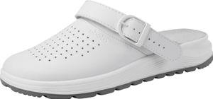 Abeba Active   87020 Clog weiß perforiert mit Schnalle - 48