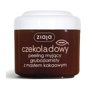 Ziaja, Czekoladowy Peeling myjący gruboziarnisty z masłem kakaowym, 200ml - Długi termin ważności!