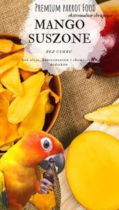 Premium Papageienfutter - Natürlich getrocknete Mango - Ein gesunder Snack für alle Papageien 100G