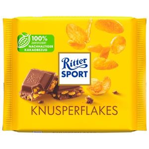 Ritter Sport Knusperflakes Sahneschokolade mit Cornflakes 100g