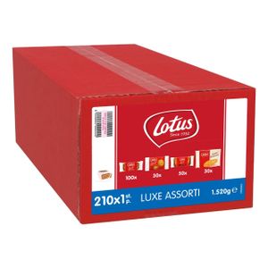Lotus Luxus-Kekse-Sortiment Karton 210 Stk, 1520 Gramm