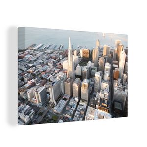 OneMillionCanvasses® - Leinwandbilder - 140x90 cm, San Francisco - Skyline - Städte, Wandbilder Kunstdruck Wanddekoration
