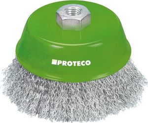 Proteco - 10.231-100-NER - Szczotka do kubka 100 mm x M14 stal nierdzewna 0,35 mm