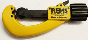 Rems Rohrschneider RAS P - Rohrabschneider für Rohre zwischen 10-40mm - U-Form Rohrtrenner, Stahl gelb