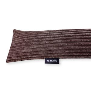4L Textil Zugluftstopper Durchzugstopper Windstopper für Türen und Fenster Luftzugstopper für Tür Türschlange Türrolle Kordsamt (100 cm, Dunkelbraun (Stripes)