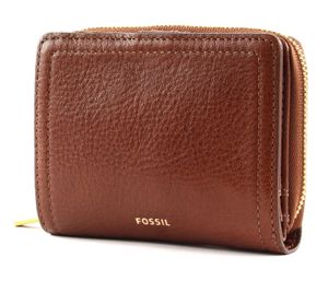 FOSSIL Leder Geldbörse Logan RFID Mini Multifunction Brown braun