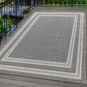 Carpetsale24 Outdoor Teppich Wetterfest Innen & Außenbereich Modern Design Küchenteppich Balkon Terrassen Flachgewebe Wetterfest Grösse 200x290 cm