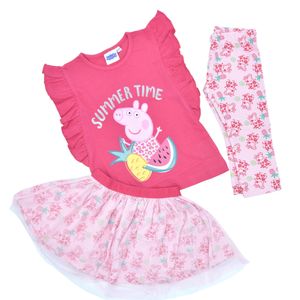 3-tlg. Babykleidung Peppa Pig Home Set für Mädchen Hose, Rock, T-shirt Gr.: 86-116 (110/116)