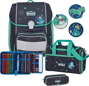 Scout Genius Exklusiv Sternenhimmel LED Schulranzen Set 4tlg.