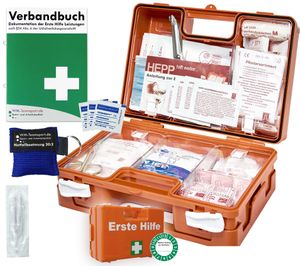 Erste-Hilfe-Koffer Quick mit "Notfallbeatmungshilfe" für Betriebe mit aktueller DIN/EN 13157 + DIN 13164 für KFZ