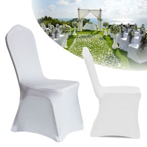 YUENFONG 100 ks univerzálnych krytov na stoličky Kryty na stoličky Biele strečové kryty Moderné kryty na stoličky Banquet Chair Cover Kryt na stoličku pre svadobnú párty