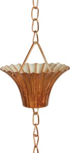dešťový řetěz 254 cm ocel-měď dešťový řetěz 254 cm ocel-měď