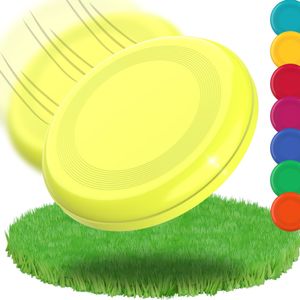 Frisbee Scheibe 'Space Flyer' Ø 22 cm - Wurfscheibe perfekt für Kinder, Erwachsene oder als Hundefrisbee - Spielzeug für Garten, Strand & Wasser - Lemon