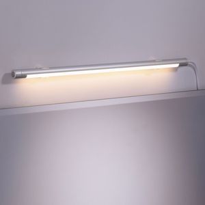 Just Light LED Spiegelleuchte Kim in Aluminium mit Saugnäpfen und Touch-Funkiton