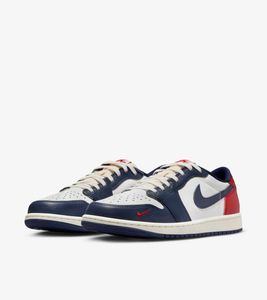 Nike Air Jordan 1 Retro Low "Howard University Gym Red Midnight Navy" Blau/Rot, Größe: 43