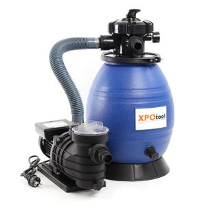 Wiltec Sandfilteranlage 370 W mit 26l Filtertank und selbstansaugender Pumpe 13200 l/h, Sandfilterpumpe, Pool-Pumpe