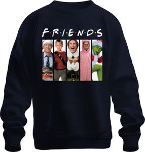 Priatelia Vianočné filmy Kevin Home Alone Griswold - Christmas Xmas Uni vianočný sveter, námorná farba, XXL